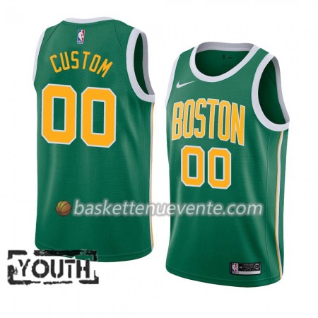 Maillot Basket Boston Celtics Personnalisé 2018-19 Nike Vert Swingman - Enfant